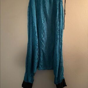 Blue Lace Baggy Pants